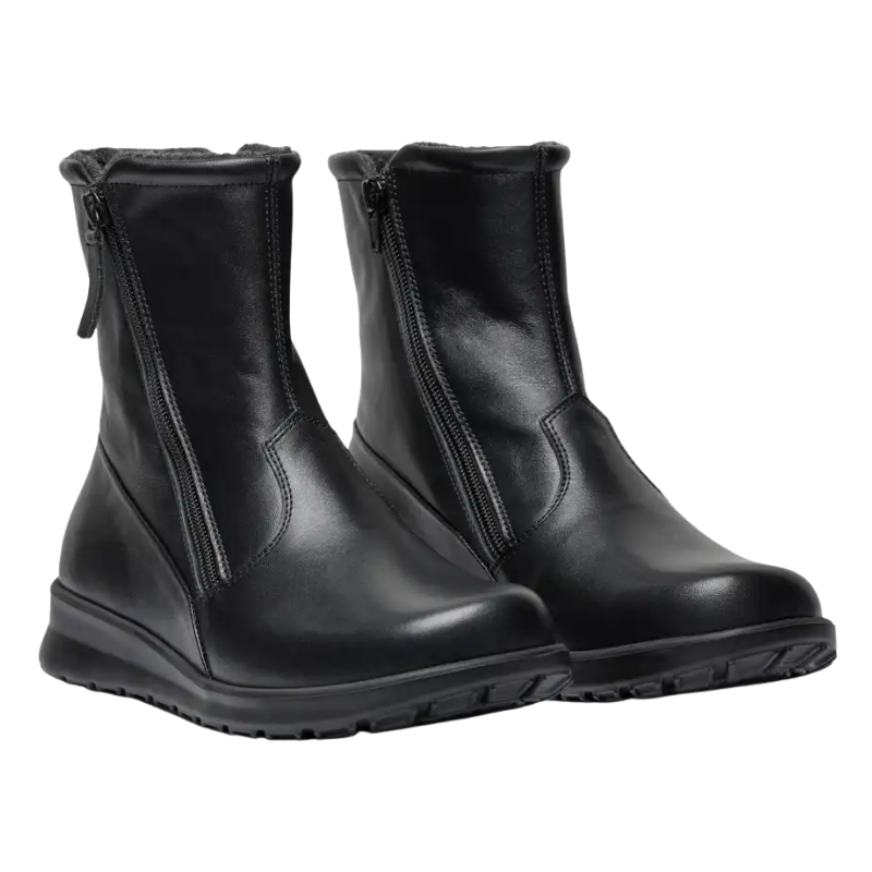 New Feet bred damestøvel – Sort