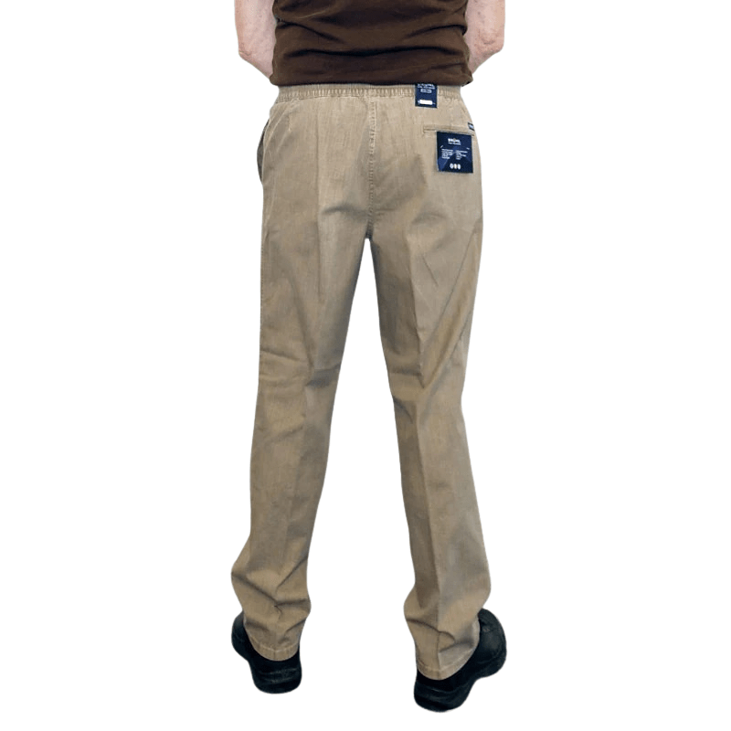 Bukser med elastisk talje - Sand