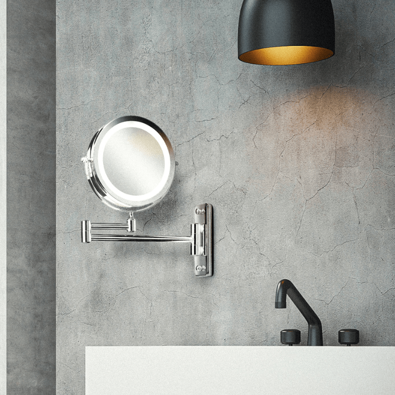 Makeup - spejl til væg - Krom