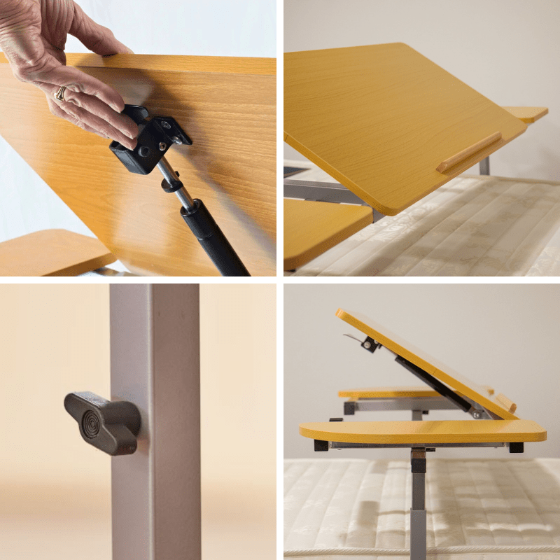 Sengebord med brede ben