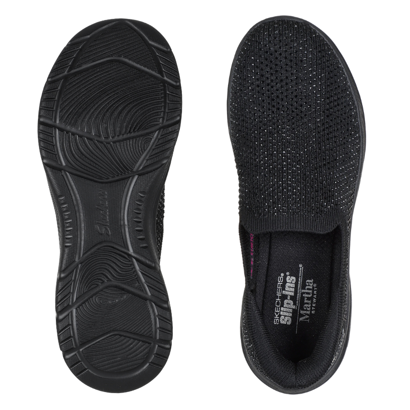 Skechers slip-in damesko - Svart