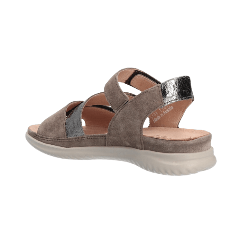 Hartjes damesandal med velcro - Sand - Seniorshop