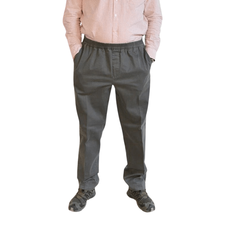 Bukser med elastisk talje - Grå