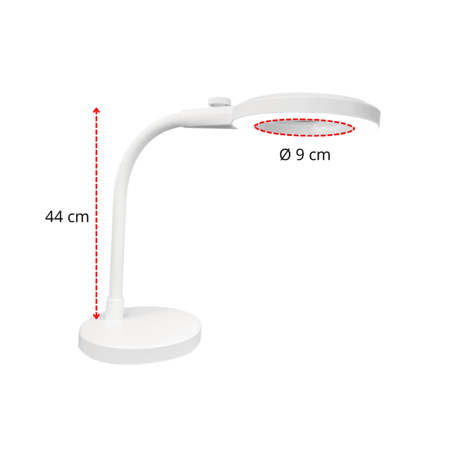 Bordlup med tonet lys - 2.5x forstørrelse