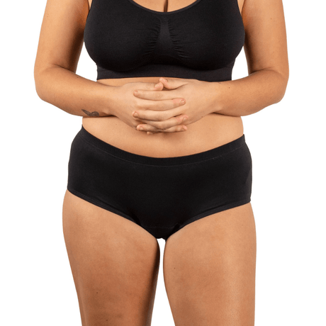 Inkontinens hipster/trusse - Sort