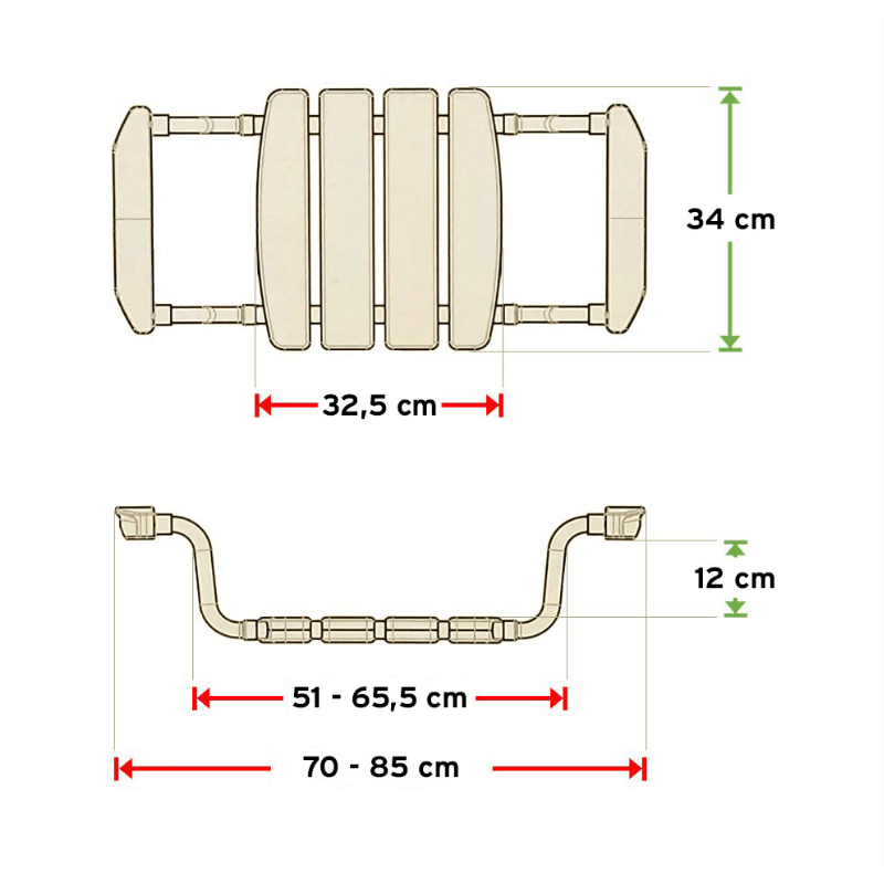 Badebræt / badestol til badekar