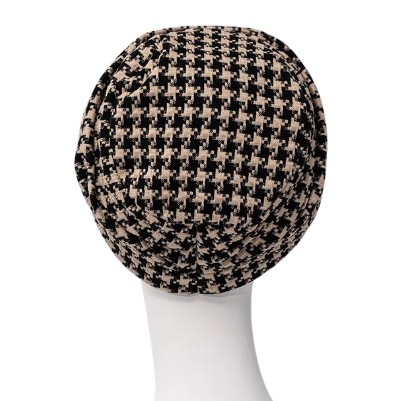 Lea turban - Svart Beige
