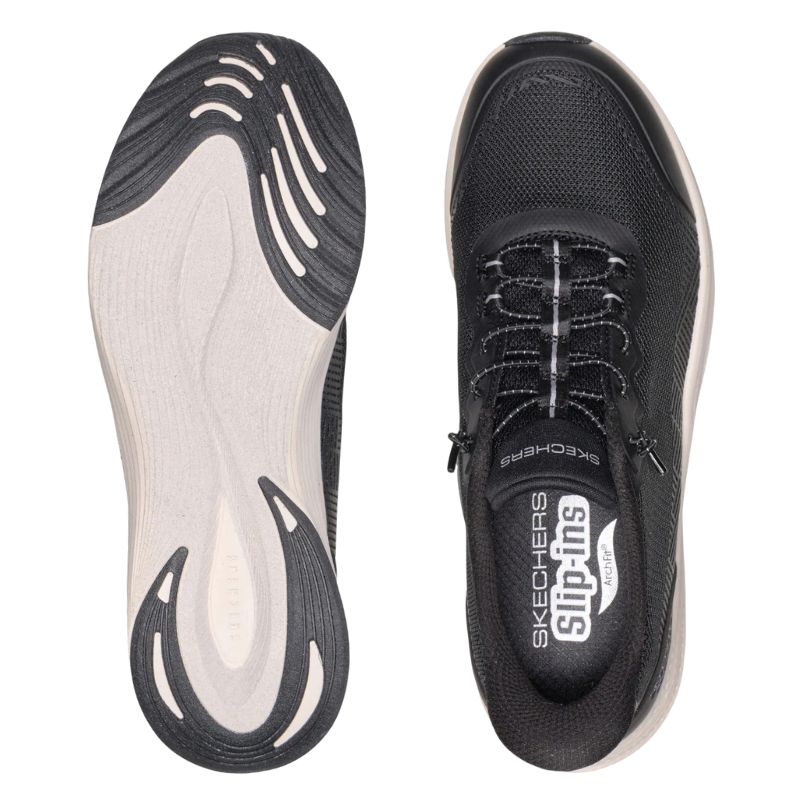 Skechers slip-in damesneaker - Svart