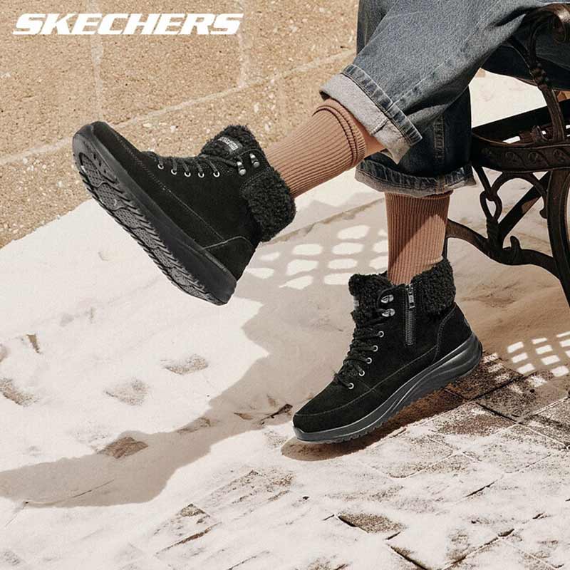Skechers vinterstøvle - Sort - Seniorshop
