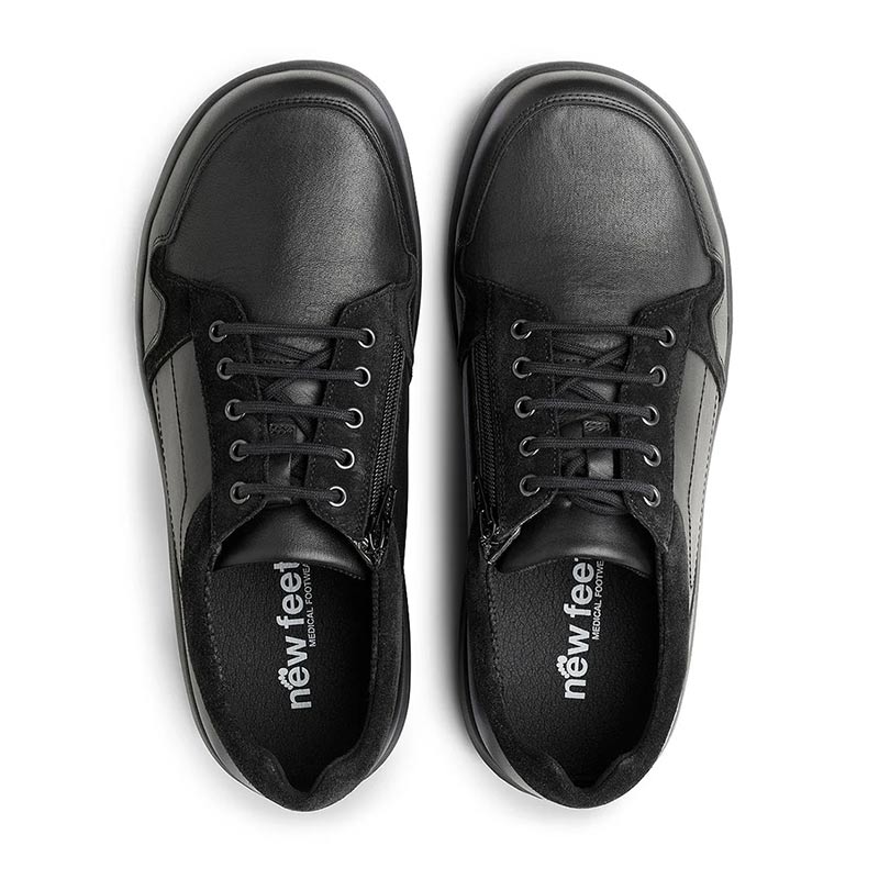 New Feet klassisk herresko - Sort - Seniorshop