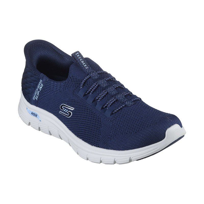 Skechers slip - in damesneaker - Navy - Seniorshop