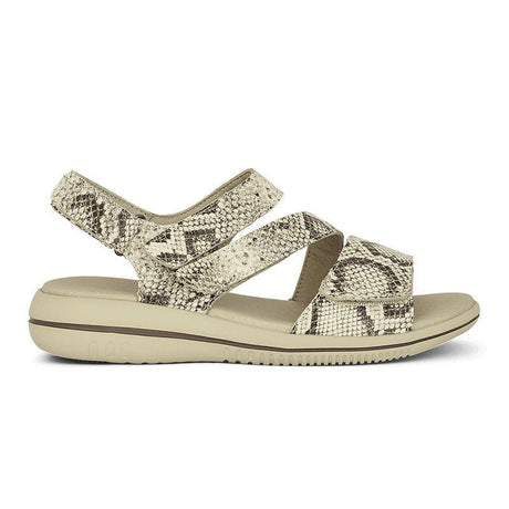 Green Comfort damesandal - Snake - Seniorshop