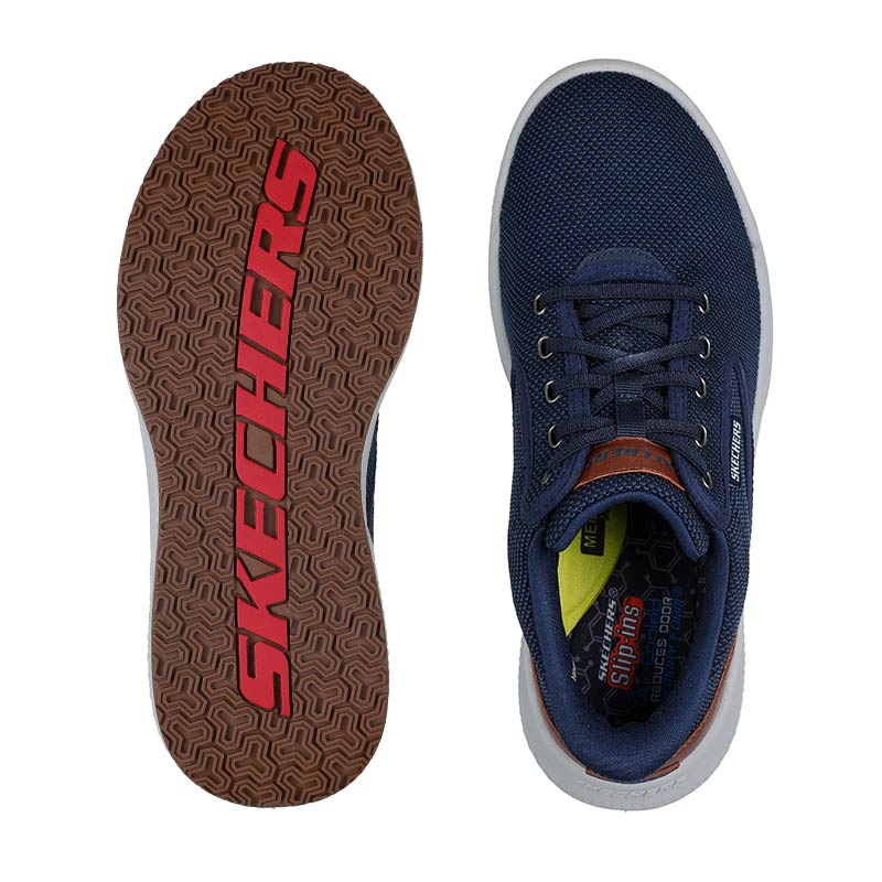 Skechers slip - in herresneaker - Blå - Seniorshop