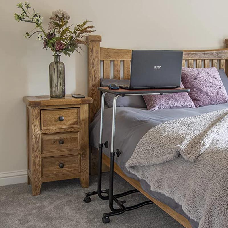 Sengebord med hjul - Lav model - Seniorshop