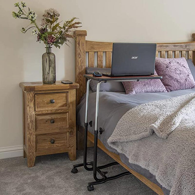 Sengebord med hjul - Lav model - Seniorshop