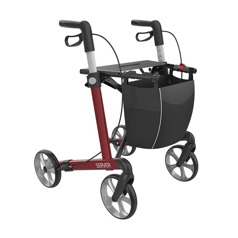 Server Rollator - Rød - Seniorshop