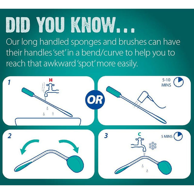 Badesvamp med langt skaft - 65 cm - Seniorshop