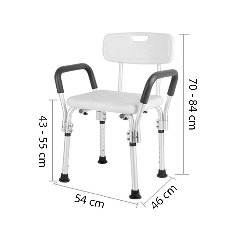 Badestol med ryg - og armlæn - Seniorshop