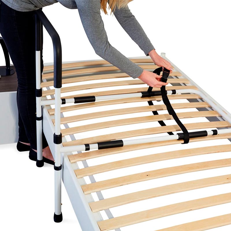 Sengehest med gulvstøtte - Hvid - Seniorshop