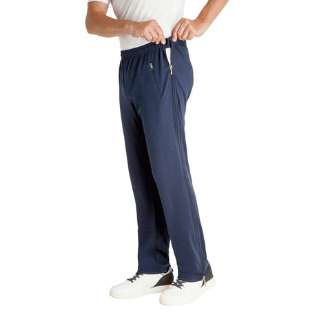 Joggingbukser med lynlås - Blå - Seniorshop