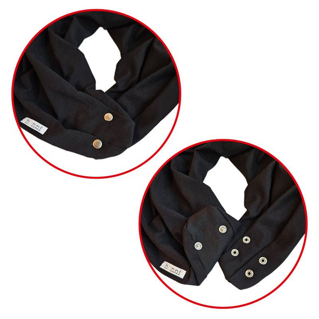 Honni tørklæde / Hagesmæk - Sort - Seniorshop