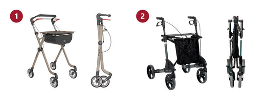 sådan klapper du en rollator sammen