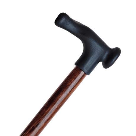 Træstok med ergonomisk håndtag