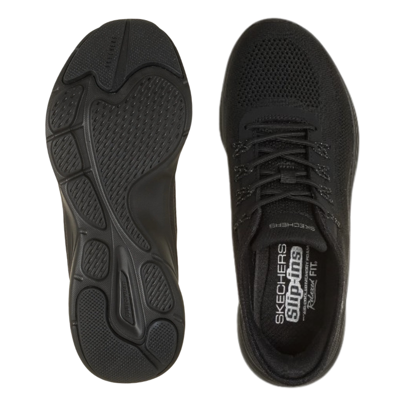 Skechers slip-in damesneaker - Svart