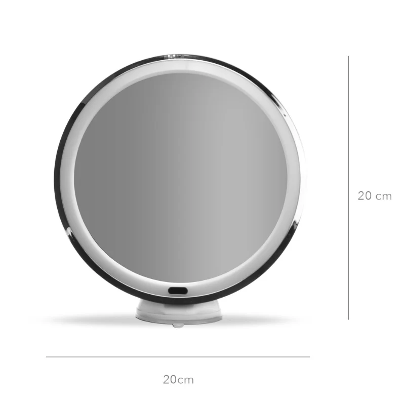 Makeup-speil med lys Ø20 cm - 10x forstørrelse