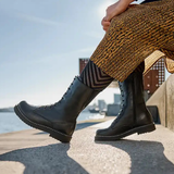 New Feet lang damestøvel – Svart