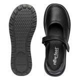 New Feet ballerina med borrelås – Sort