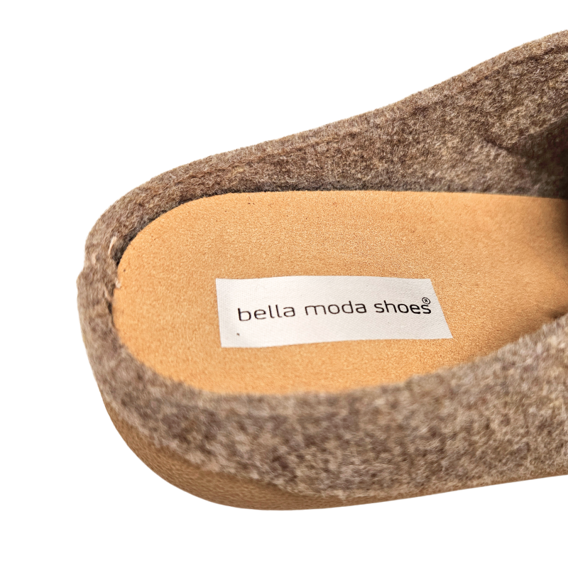 Bella Moda dametøfler - Beige