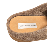Bella Moda dametøfler - Beige