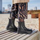 New Feet bred damestøvel – Sort
