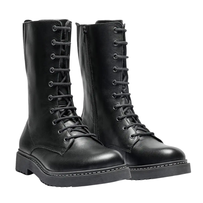 New Feet lang damestøvel – Svart