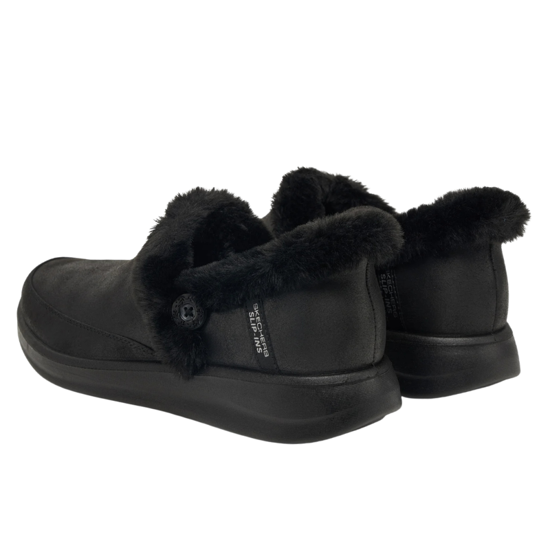Skechers slip-in damehjemmesko - Svart