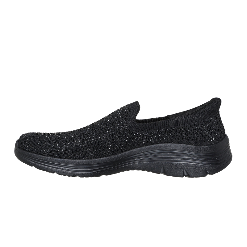 Skechers slip-in damesko - Svart