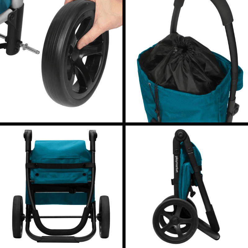 Go Two Compact indkøbsvogn - Blå