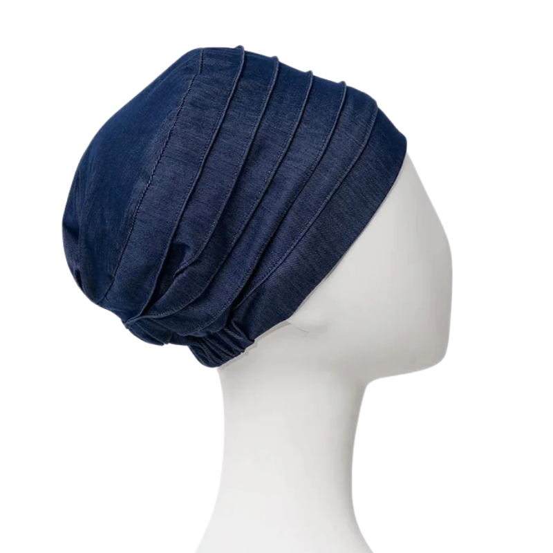 Yoga turban - Mørkeblå denim