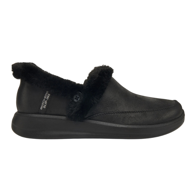 Skechers slip-in damehjemmesko - Svart