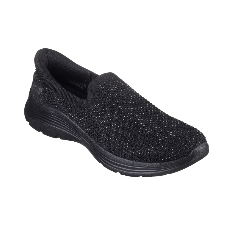 Skechers slip-in damesko - Svart