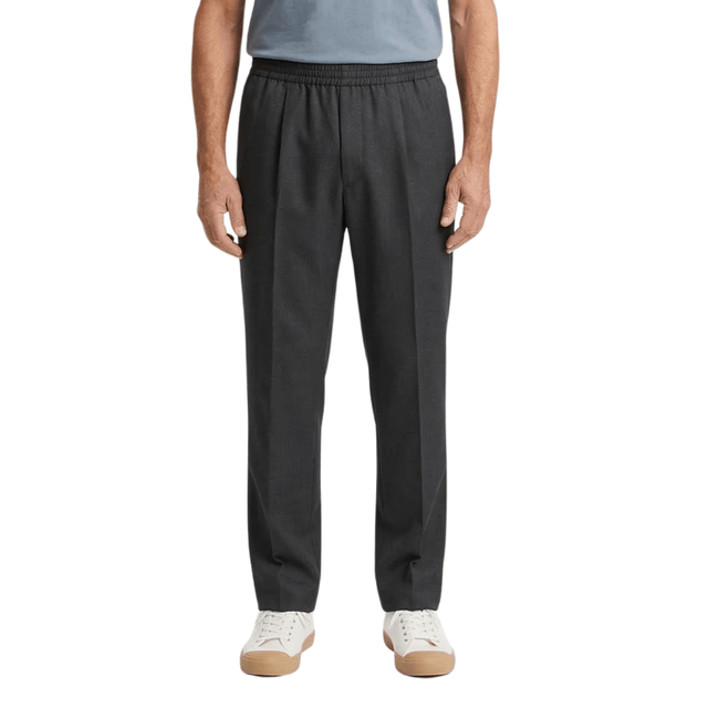 Komfortbukser med elastik - Mørkegrå