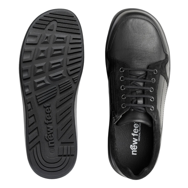 New Feet herresko med stretch - Svart
