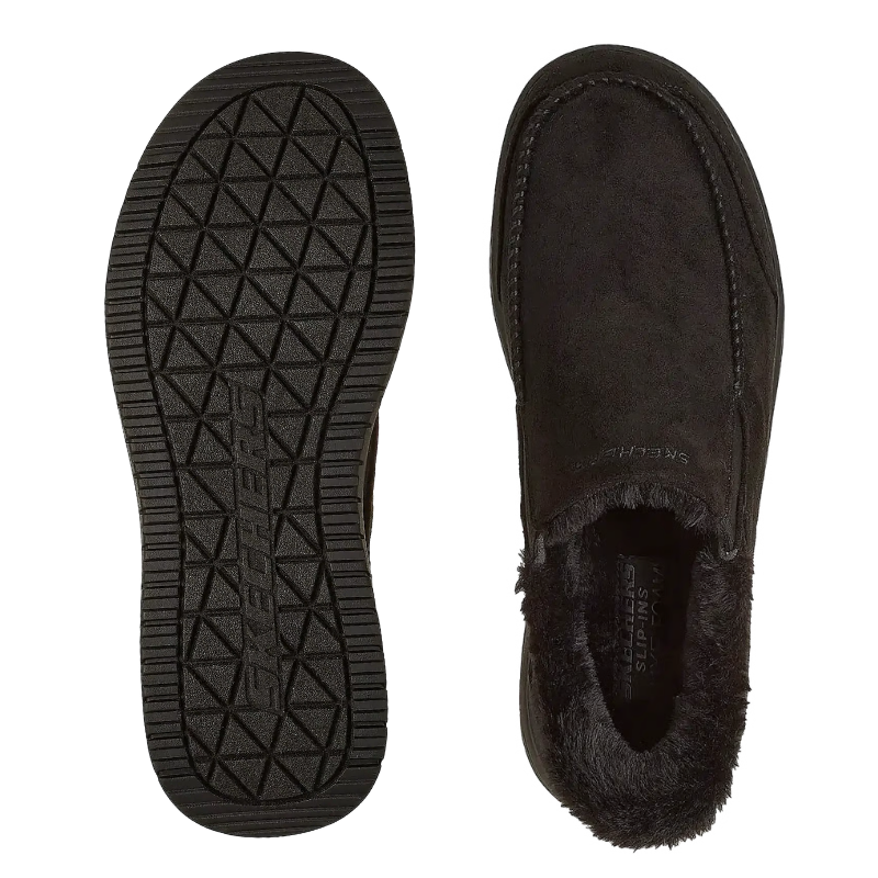Skechers slip-in herrehjemmesko - Svart