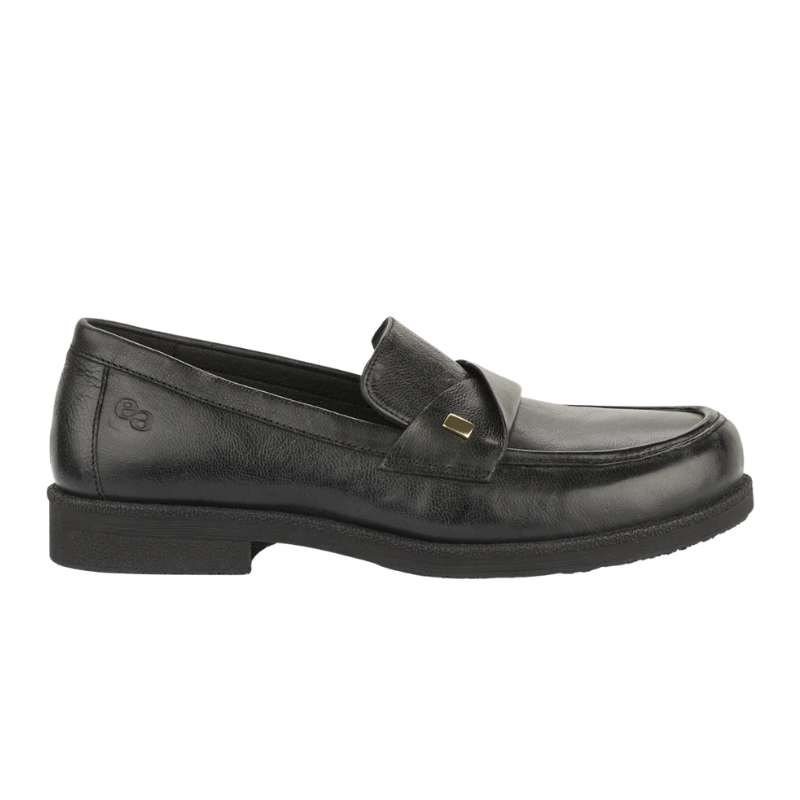 Green Comfort bred dameloafer - Svart