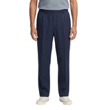 Komfortbukser med elastik - Marineblå