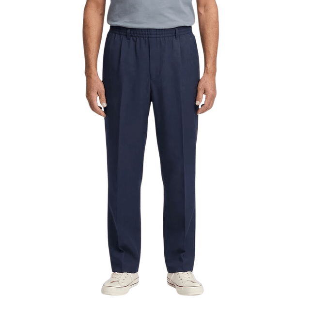 Komfortbukser med elastik - Marineblå