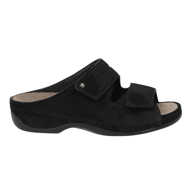 Berkemann dameslipper - Sort ruskind