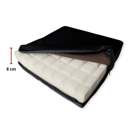 Aflastende siddepude - 43x43x8 cm