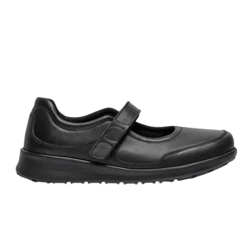 New Feet ballerina med borrelås – Sort